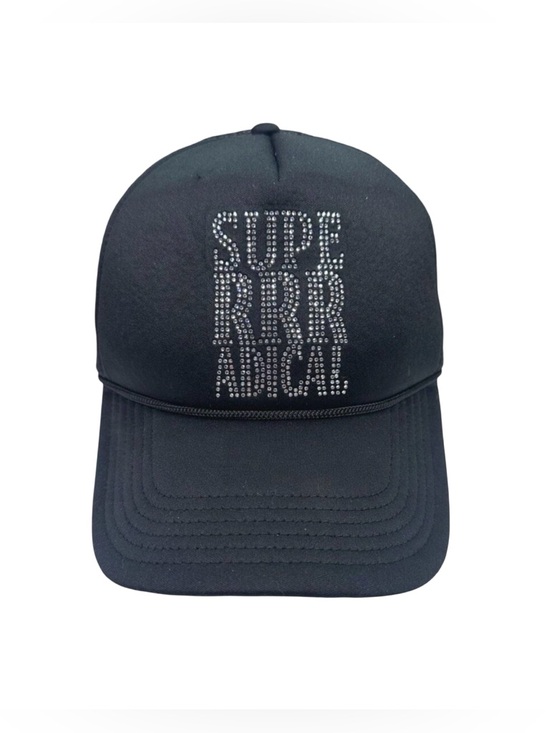 SupeRRRADICAL Mesh Back Rhinestone Trucker Hat - One Size main image 5